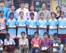 Sports-shoes donated to Church Aided HP School, M’belle